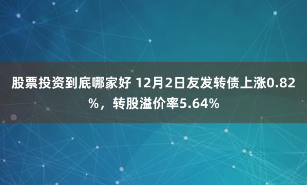 股票投资到底哪家好 12月2日友发转债上涨0.82%，转股溢价率5.64%