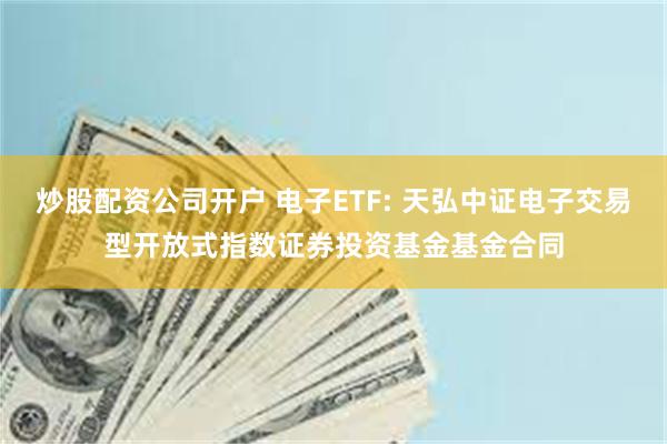 炒股配资公司开户 电子ETF: 天弘中证电子交易型开放式指数证券投资基金基金合同