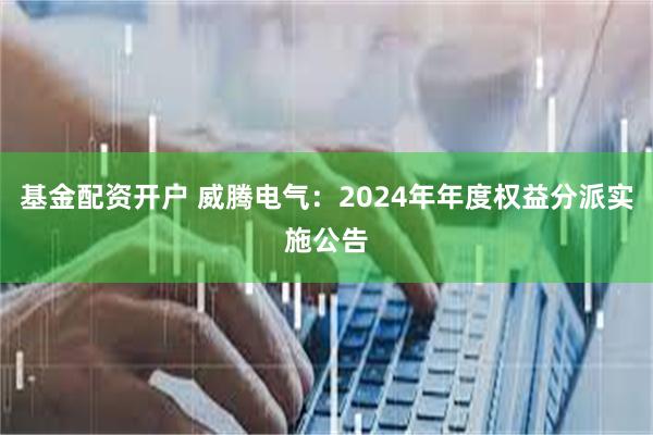 基金配资开户 威腾电气：2024年年度权益分派实施公告