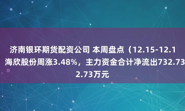 济南银环期货配资公司 本周盘点（12.15-12.19）：海欣股份周涨3.48%，主力资金合计净流出732.73万元